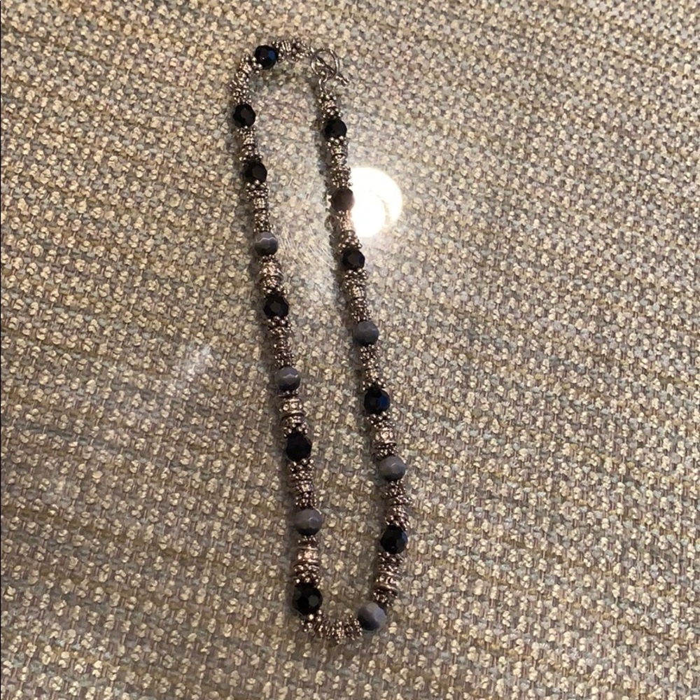 Black and silver necklace